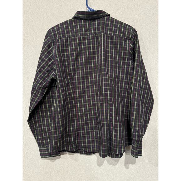 L.L. Bean Men's Size Medium Plaid Button-Down Dress Shirt Multicolor - Picture 2 of 4